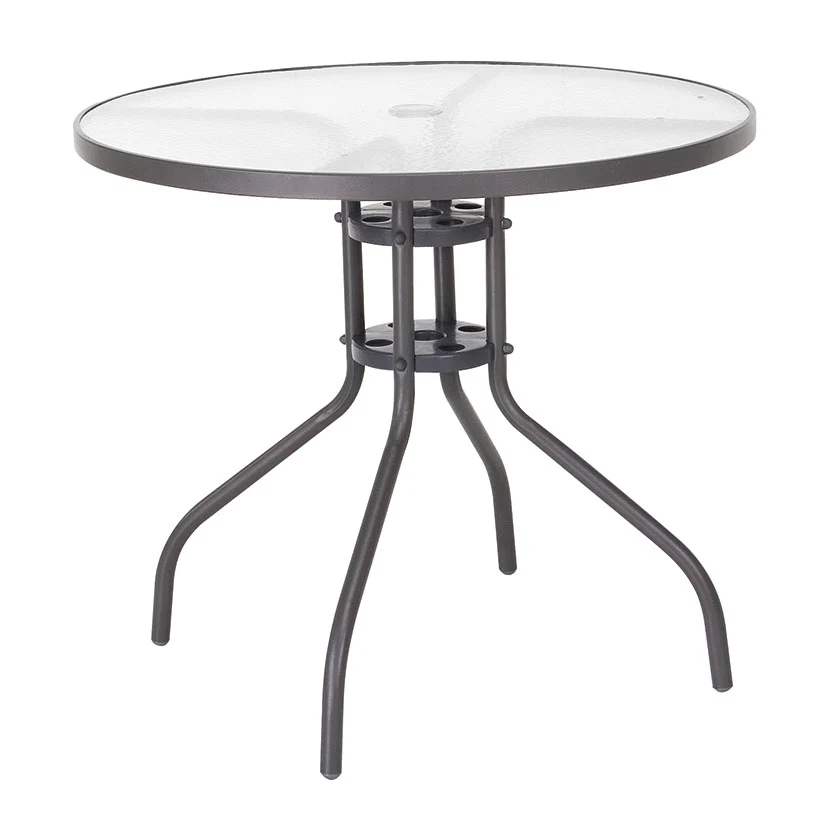 Mesa acero/vidrio para Terraza y Balcón
