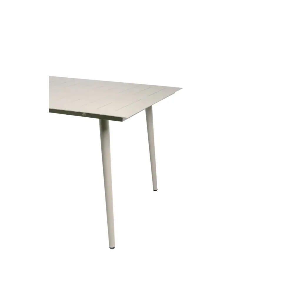 Mesa de Aluminio Rectangular Inari 200x100 para Jardín Essenciel Esmeralda con Base de Parasol
