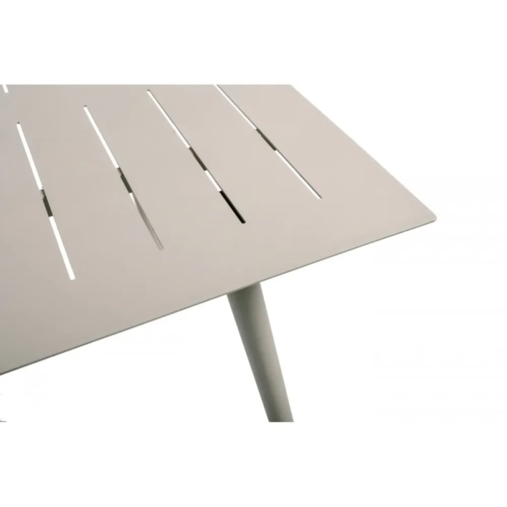 Mesa de Aluminio Rectangular Inari 200x100 para Jardín Essenciel Esmeralda con Base de Parasol