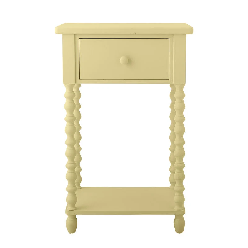 Mesa auxiliar Salino de Bloomingville, amarilla, madera para Jardín y Terraza