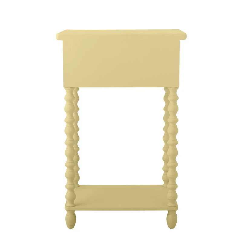 Mesa auxiliar Salino de Bloomingville, amarilla, madera para Jardín y Terraza