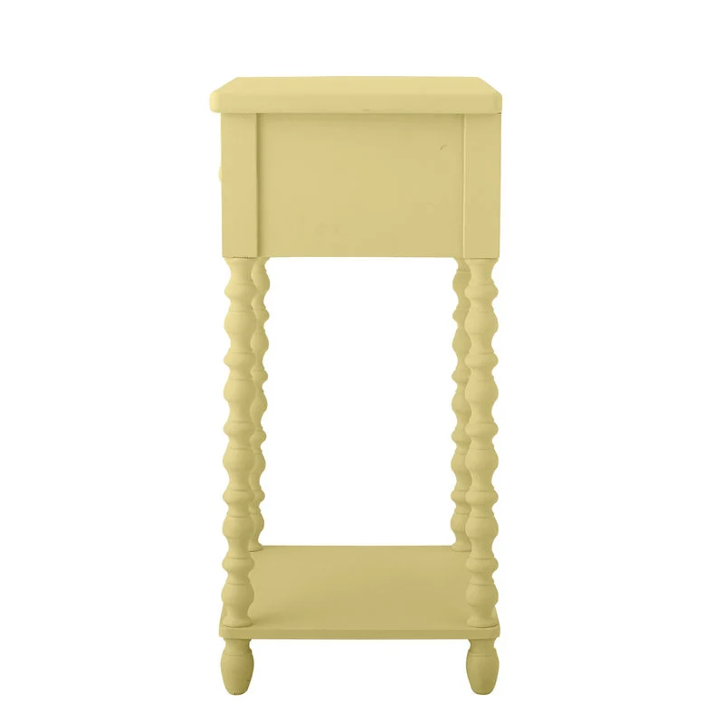 Mesa auxiliar Salino de Bloomingville, amarilla, madera para Jardín y Terraza