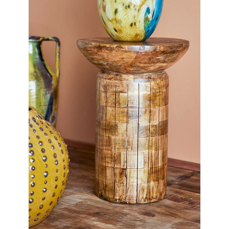 Mesa auxiliar Yasme de Creative Collection, sin procesar, madera de mango