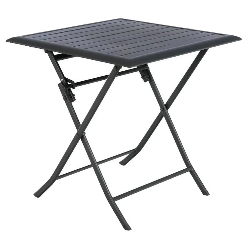 Mesa azua plegable aluminio grafito con 4 Sillas Incluidas
