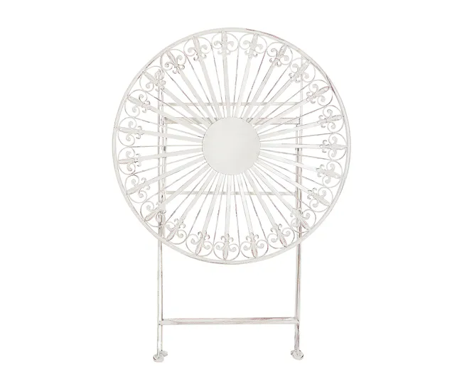 Mesa de balcón de acero blanco crema ø 70 cm SCAFA Dimensiones 150x90x75 cm