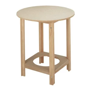 Mesa camilla gazte, acabado SIN barniz, 90x90x75 cm Resistente las Manchas
