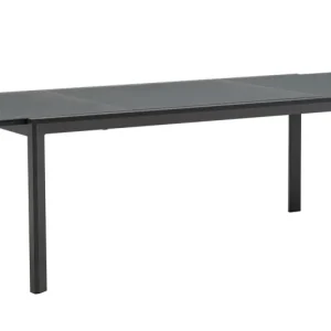 Mesa extensible ORICK 100*200/300 cm aluminio y cristal antracita para Jardín y Terraza