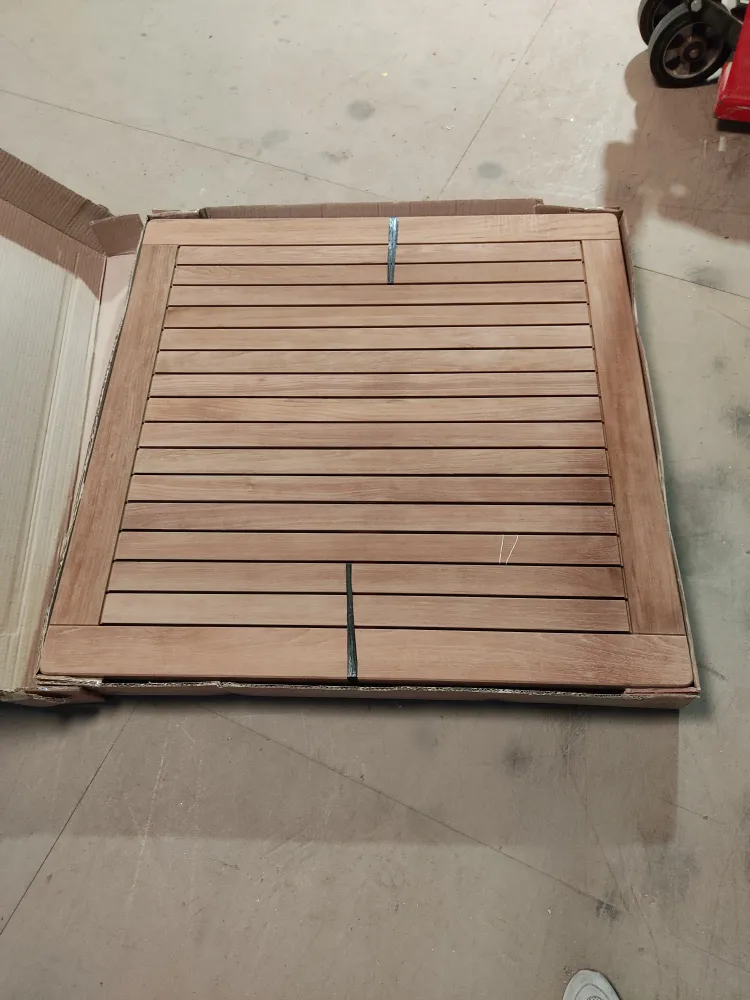 Mesa de exterior de teca preferente 80x80cm Lesjardins - OUTLET