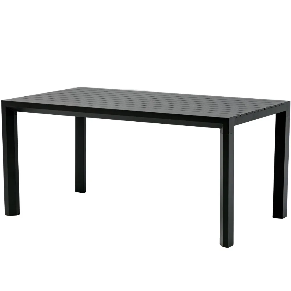 Mesa fija Byron 160 cm aluminio antracita con Base de Parasol