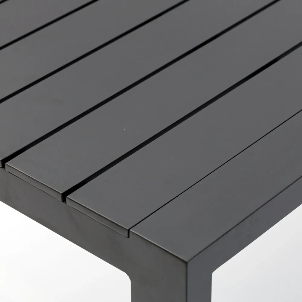Mesa fija Byron 160 cm aluminio antracita con Base de Parasol