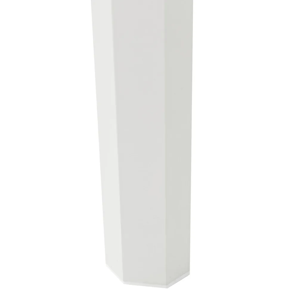 Mesa fija Byron 220 cm aluminio blanco con 4 Sillas Incluidas