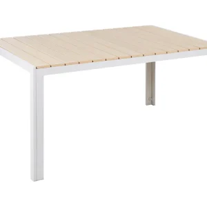 Mesa de jardín 150 x 90 cm crema COMO para 6 Personas