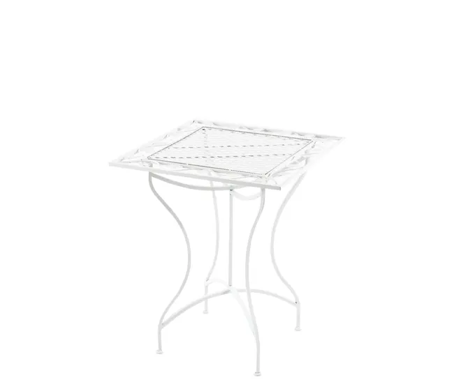 Mesa de Jardín Asina Acero Blanco 60X60X72 cm
