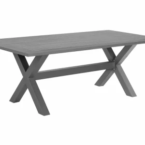Mesa de jardín cascais 200 cm 105 cm acero gris