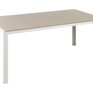 Mesa de jardín catania 91 cm 160 cm vidrio arena