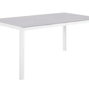 Mesa de jardín catania 91 cm 160 cm vidrio gris