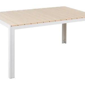 Mesa de jardín como 150 cm 90 cm beis