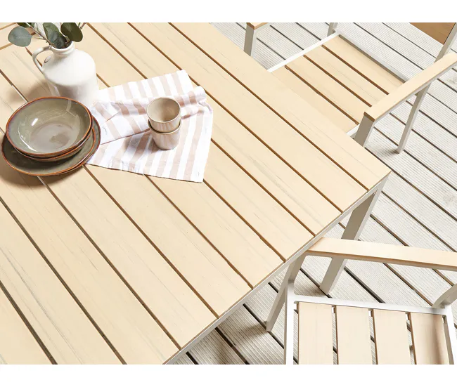 Mesa de jardín 95 x 95 cm crema PRATO
