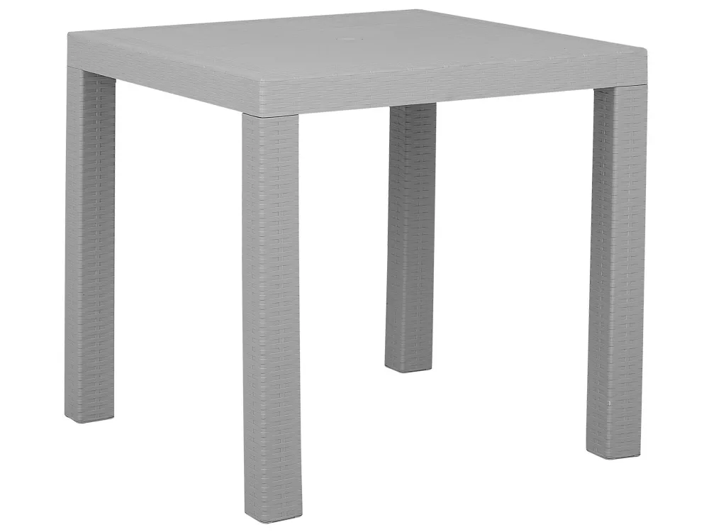 Mesa de jardín fossano 80 cm 80 cm gris nítido con 4 Sillas Incluidas