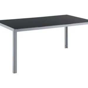 Mesa de jardín de metálico negro/plateado 160 x 91 cm CATANIA para 6 Personas