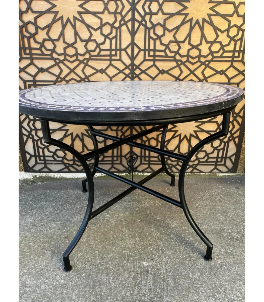 MESA JARDÍN MOSAICO ANDALUSÍ - ZELIGE AZULEJOS FEZ - MODELO DAR ALBAIDA Material WPC