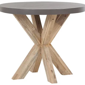 Mesa de jardín olbia 90 cm 90 cm cemento gris Fácil Almacenamiento