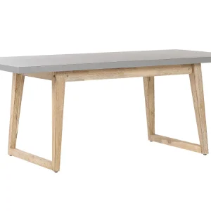 Mesa de jardín oria 180 cm 90 cm cemento gris Resistente las Manchas