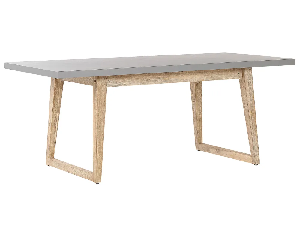 Mesa de jardín oria 180 cm 90 cm cemento gris Resistente las Manchas