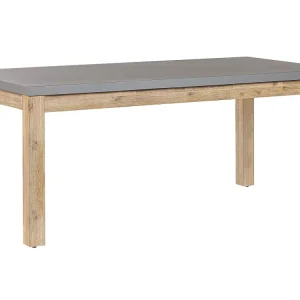 Mesa de jardín ostuni 180 cm 90 cm cemento gris con 4 Sillas Incluidas