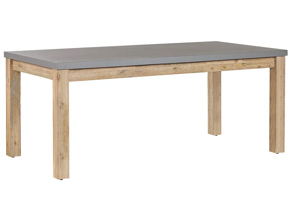 Mesa de jardín ostuni 180 cm 90 cm cemento gris con 4 Sillas Incluidas