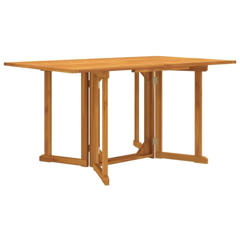 Mesa de jardín plegable butterfly madera de teca 150x90x75 cm Resistente las Manchas