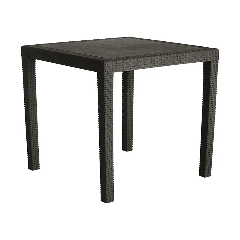 Mesa de jardín de plástico king antracita 79x79x72