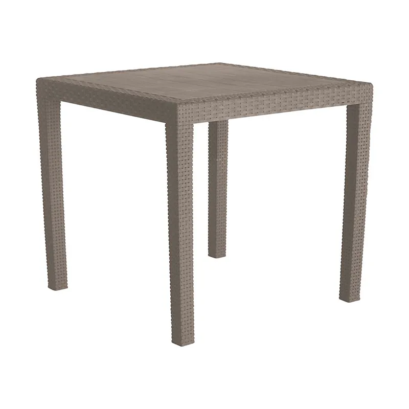Mesa de jardín de plástico king taupe 79x79x72