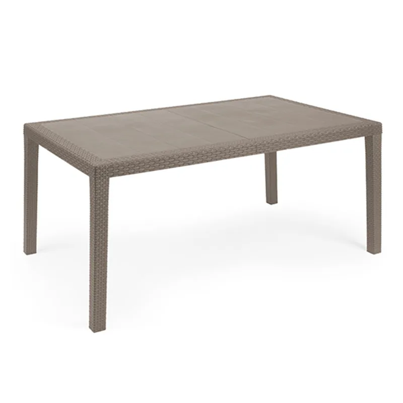 Mesa de jardín de plástico prince taupe 150× 90×72 cm