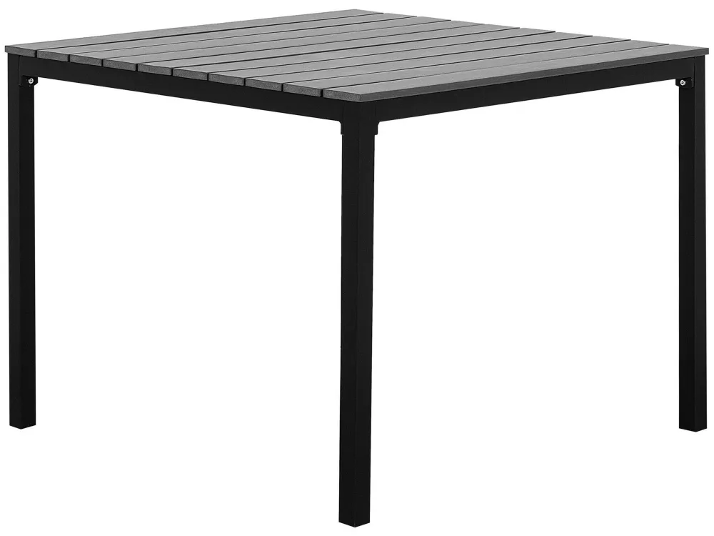Mesa de jardín prato 95 cm 95 cm gris Fácil Almacenamiento