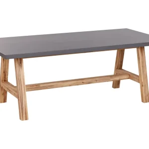 Mesa de jardín tonnare 100 cm 200 cm cemento gris Material WPC