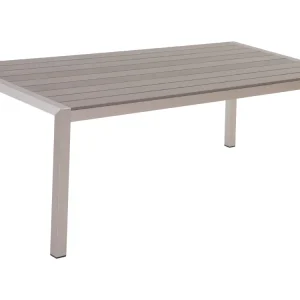 Mesa de jardín vernio 180 cm 90 cm acero gris