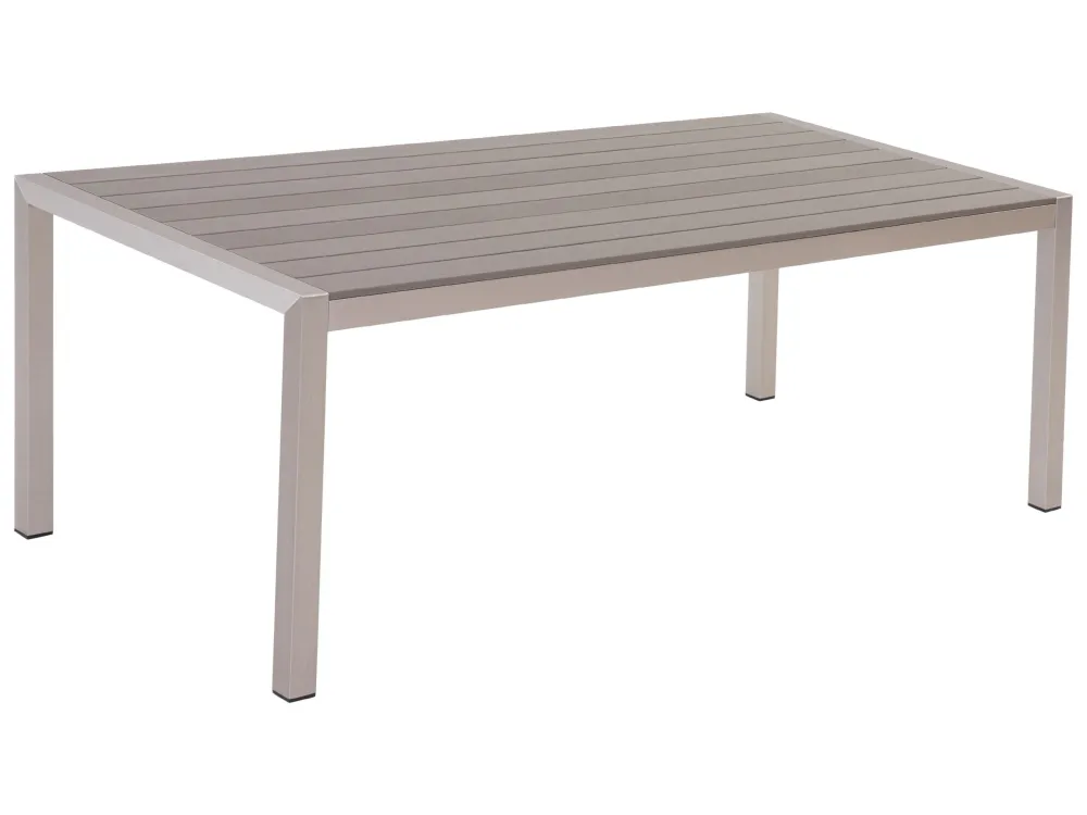 Mesa de jardín vernio 180 cm 90 cm acero gris