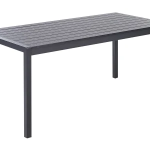 Mesa de jardín vernio 180 cm 90 cm acero negro
