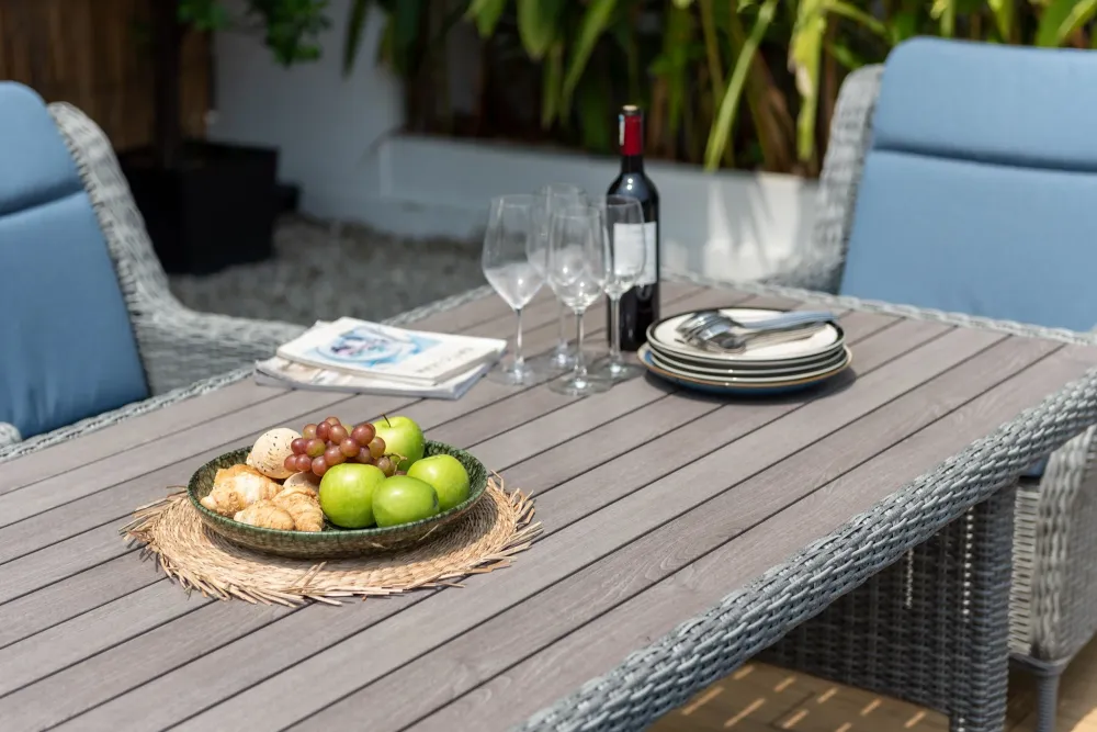 Mesa De Madera Rectangular Bermuda Haití | Plegable | Portátil