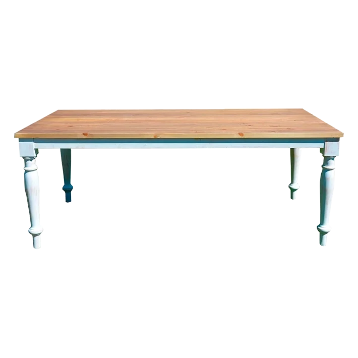 Mesa Madera Rústica Original 200x100cm para Jardín y Terraza