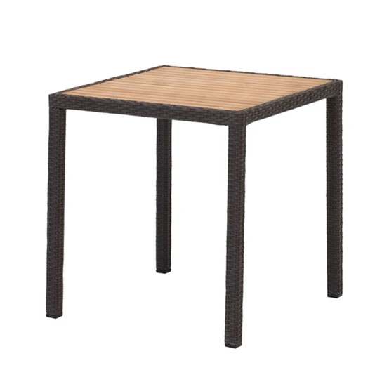Mesa mod. Bali Cuadrada de Ratán Sintético para Terraza y Balcón