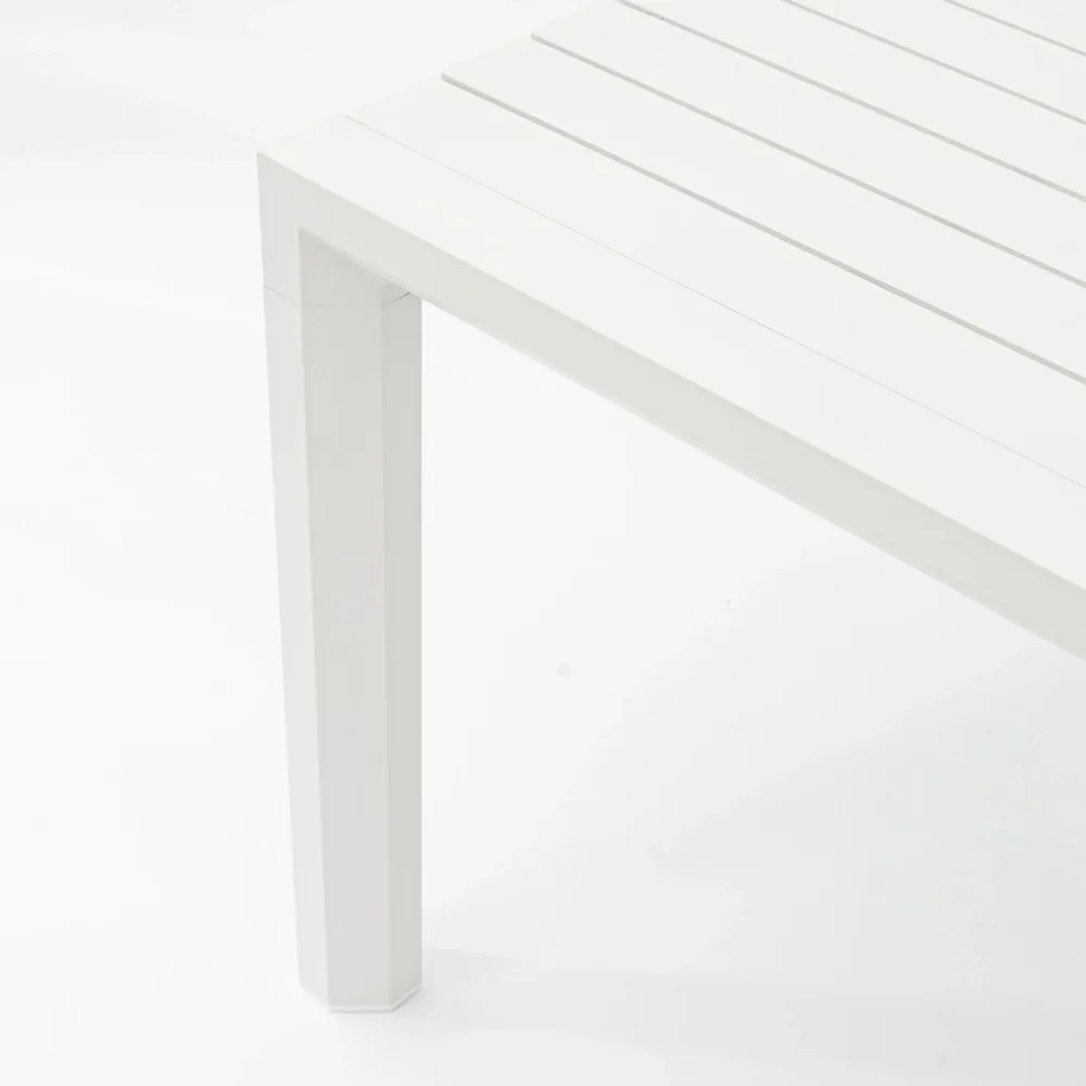 Mesa Plegable Mesa fija Byron 160 cm aluminio blanco