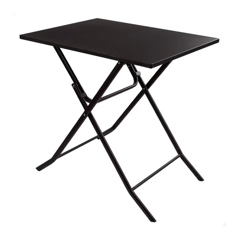 Mesa Plegable Mesa de jardín Aktive plegable negro 70x70x50 cm