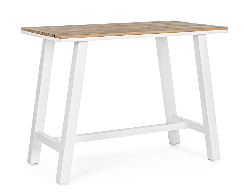 Mesa Plegable Mesa de jardín alta Bizzotto SKIPPER madera y blanco