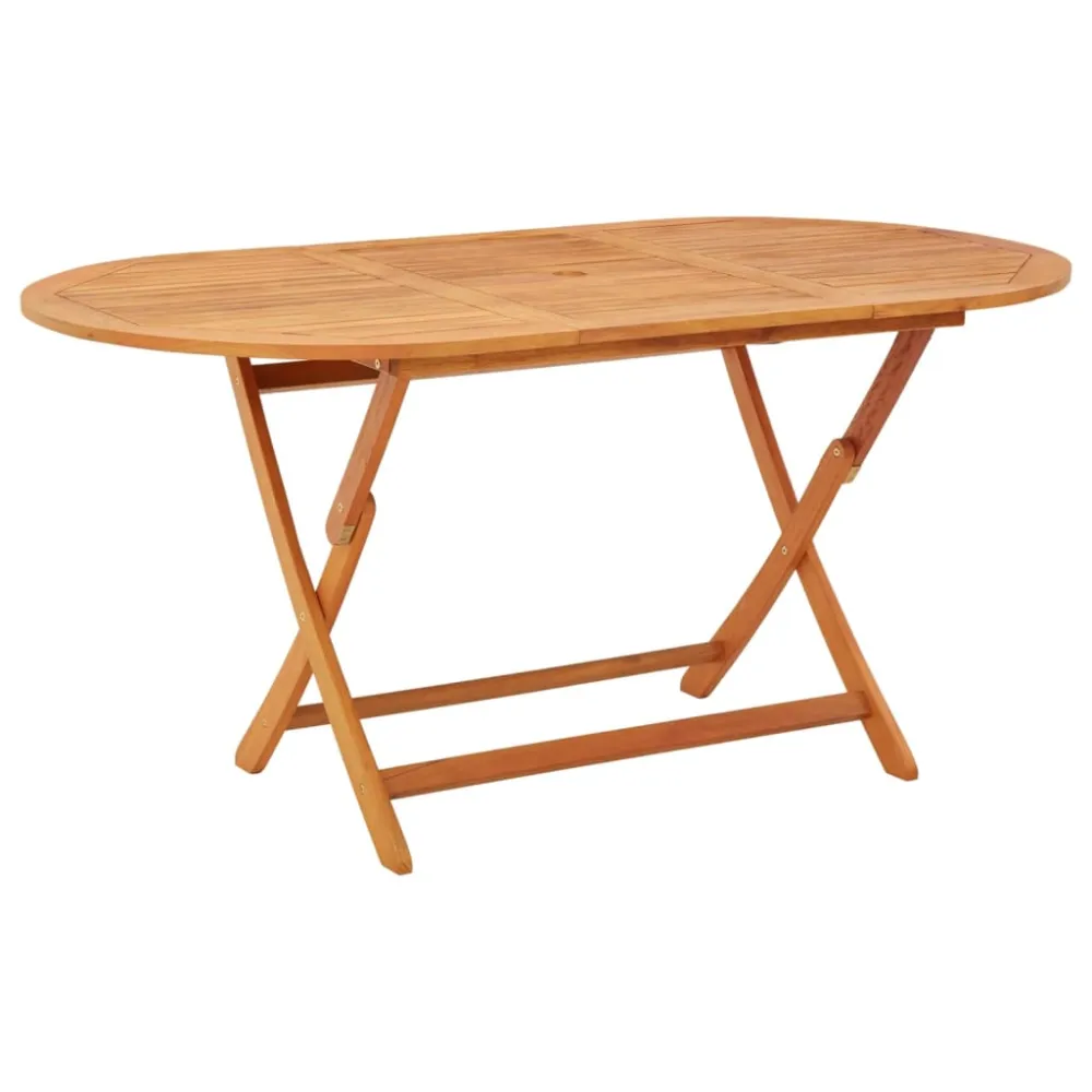 Mesa Plegable Mesa jardín plegable 160x85x75 cm madera maciza de eucalipto
