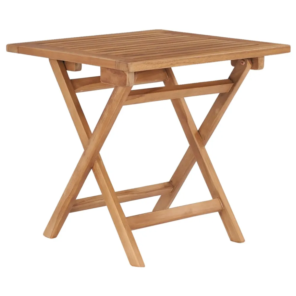Mesa Plegable Mesa de jardín plegable madera maciza de teca 45x45x45 cm