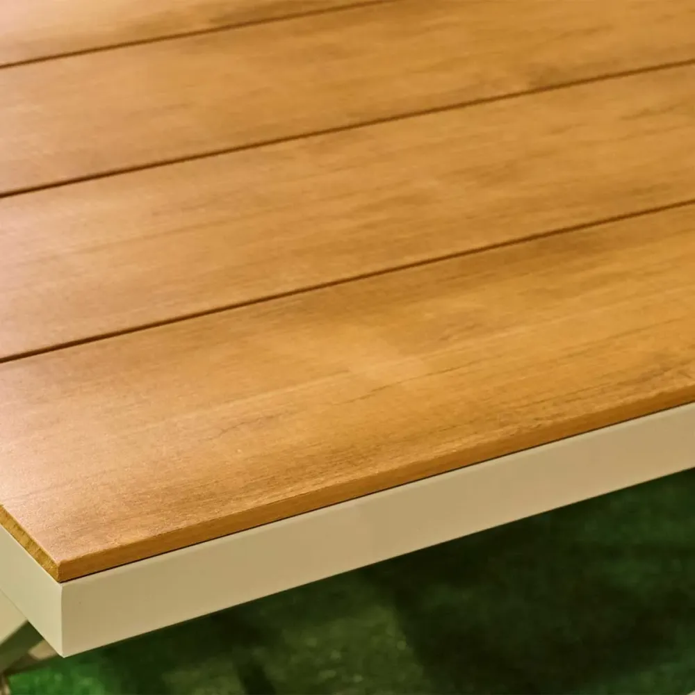 Mesa Plegable Mesa de jardín Tebas uso interior y exterior madera 76x150x90 cm