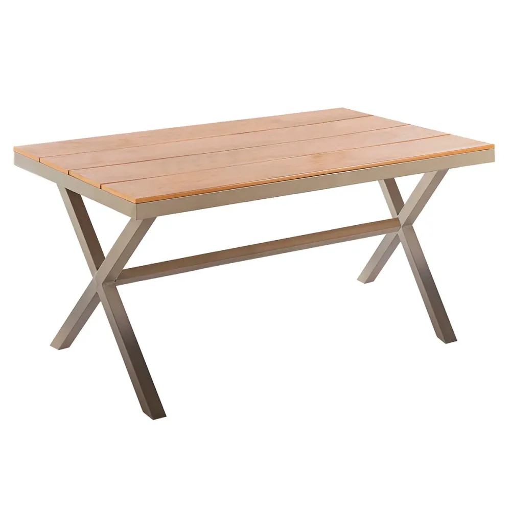 Mesa Plegable Mesa de jardín Tebas uso interior y exterior madera 76x150x90 cm