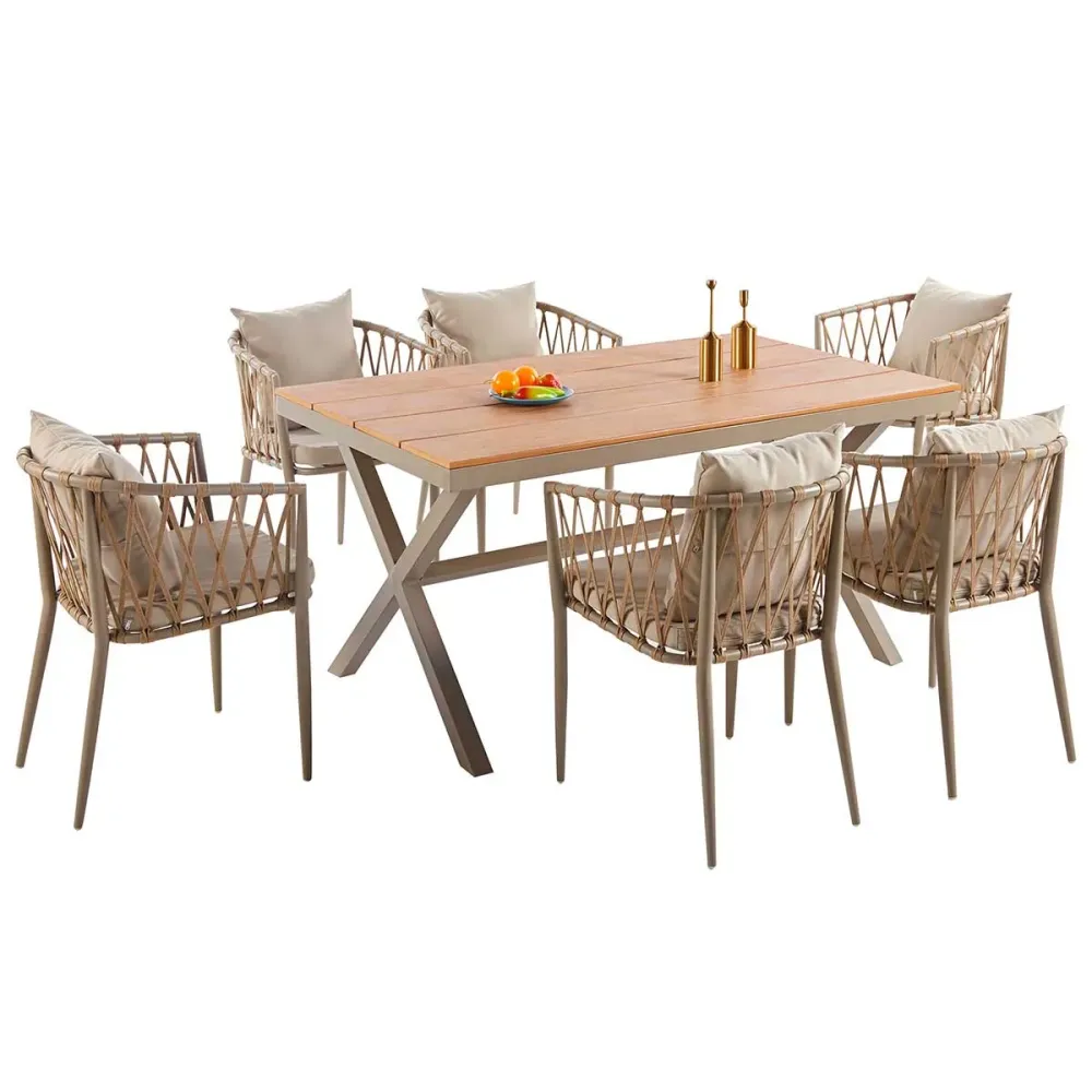 Mesa Plegable Mesa de jardín Tebas uso interior y exterior madera 76x150x90 cm